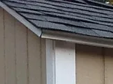 Example of roof overhang with drip edge